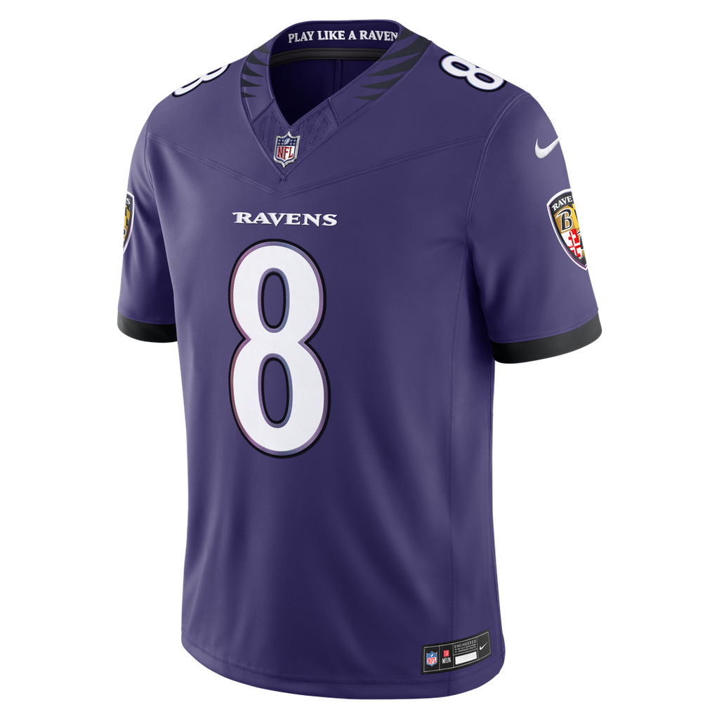 Baltimore Ravens Lamar Jackson Nike White Vapor F.U.S.E. Stitched Limited Jersey
