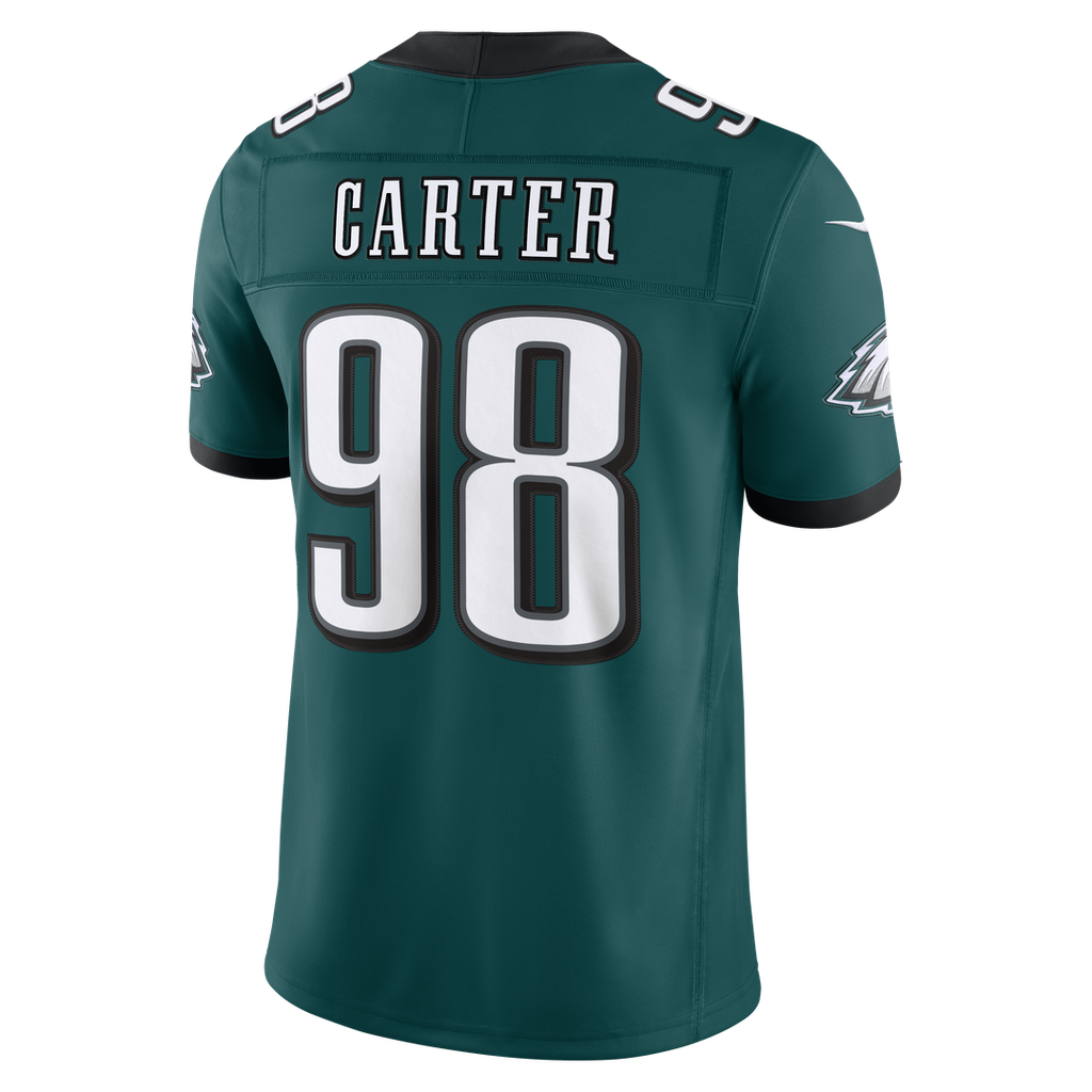Philadelphia Eagles Jalen Carter Nike Kelly Green Alternate Vapor F.U.S.E. Stitched Limited Jersey