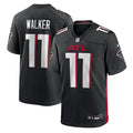 Atlanta Falcons Jalon Walker Nike Black Team Game Jersey