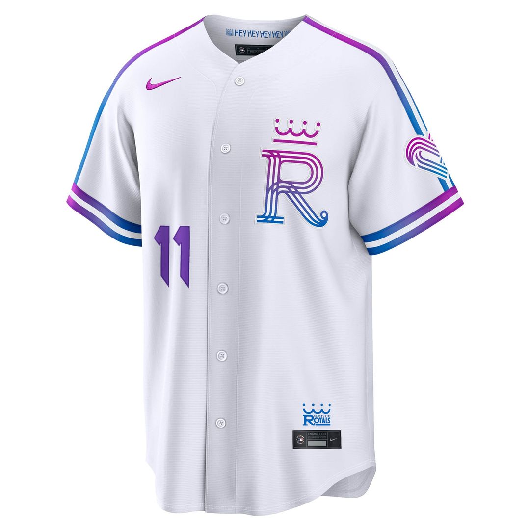 Kansas City Royals Maikel Garcia Nike White 2026 City Connect Stadium Jersey