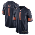 Chicago Bears Number 1 Dad Nike Navy Game Jersey