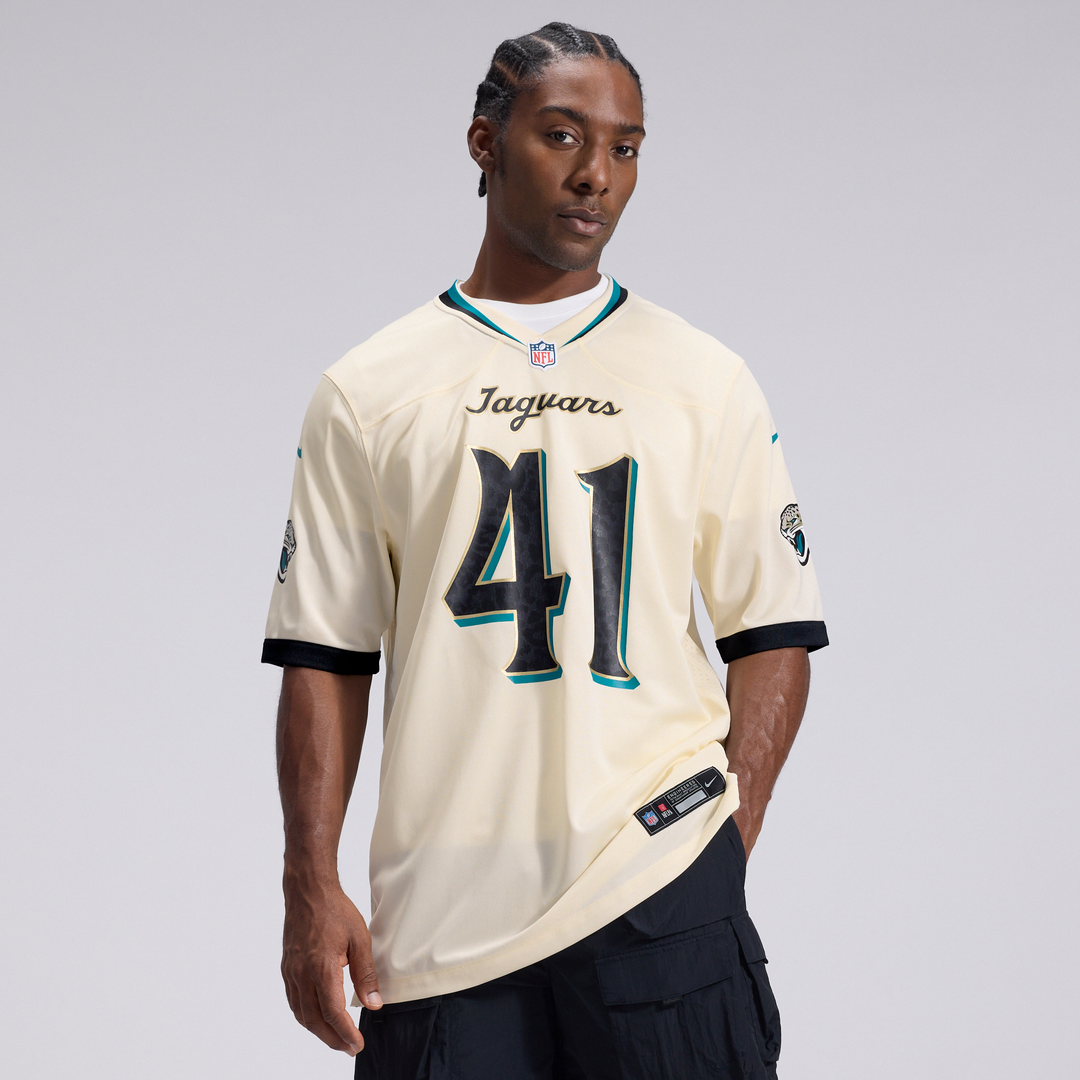 Jacksonville Jaguars Josh Hines-Allen Nike Natural 2026 Rivalries Collection Game Jersey