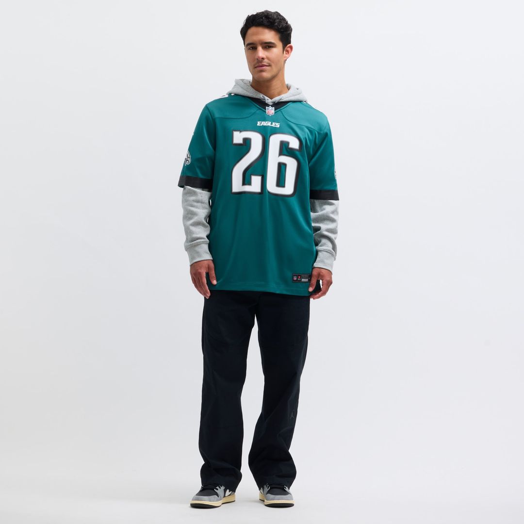 Philadelphia Eagles Saquon Barkley Nike Midnight Green Game Player Jersey