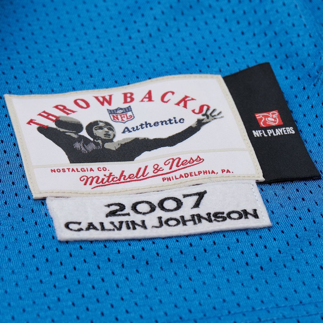 Detroit Lions Calvin Johnson Mitchell & Ness Black 2007 Authentic Throwback Jersey