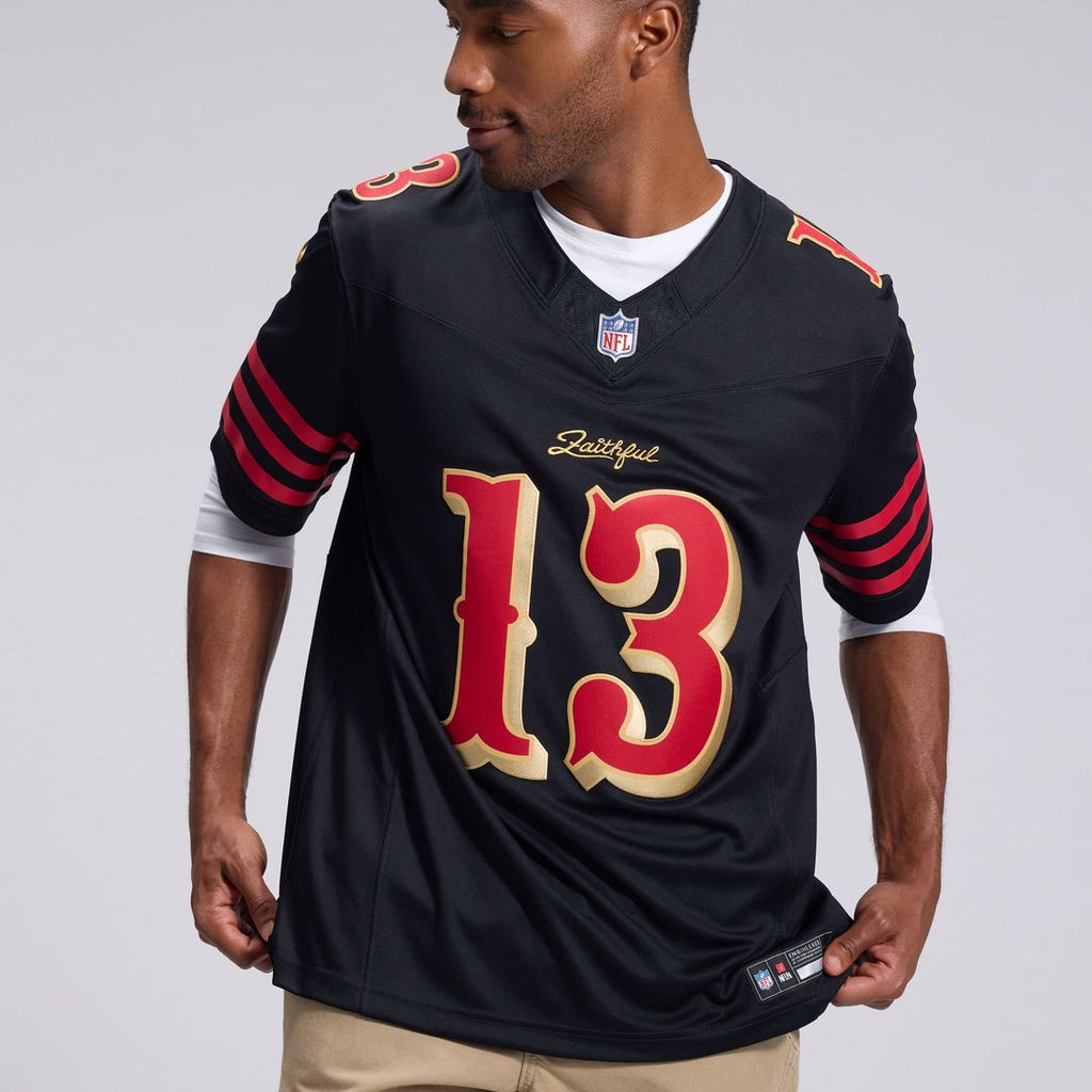 San Francisco 49ers Brock Purdy Nike Black Rivalries Collection Stitched Limited Jersey