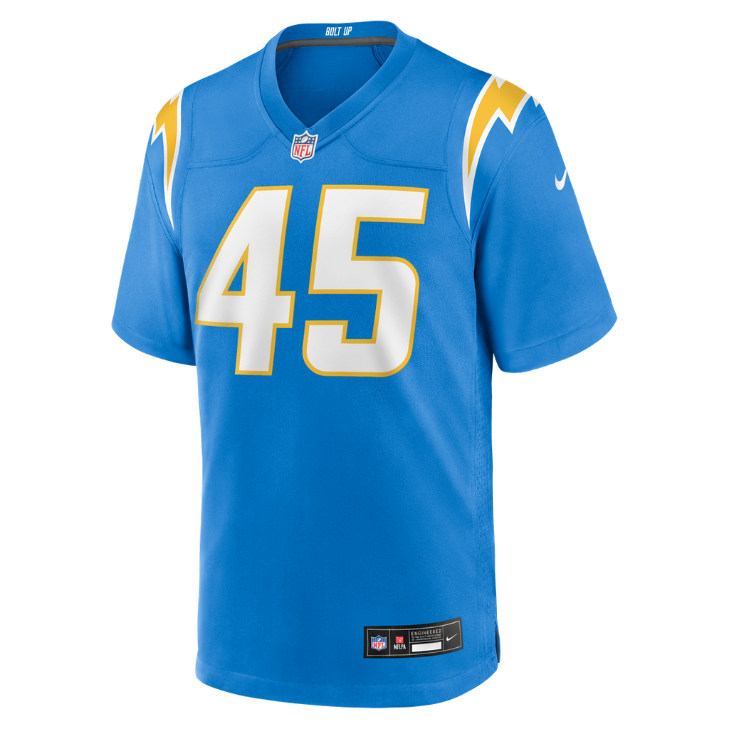 Los Angeles Chargers Tuli Tuipulotu Nike Powder Blue Team Game Jersey