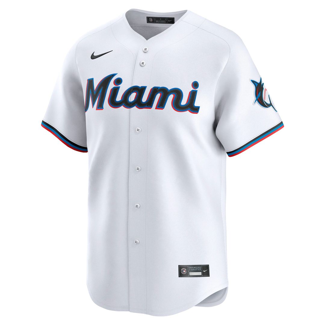 Miami Marlins Nike White Home Limited Jersey