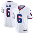 New York Giants Jaxson Dart Nike White Vintage White Vapor Untouchable Stitched Limited Jersey