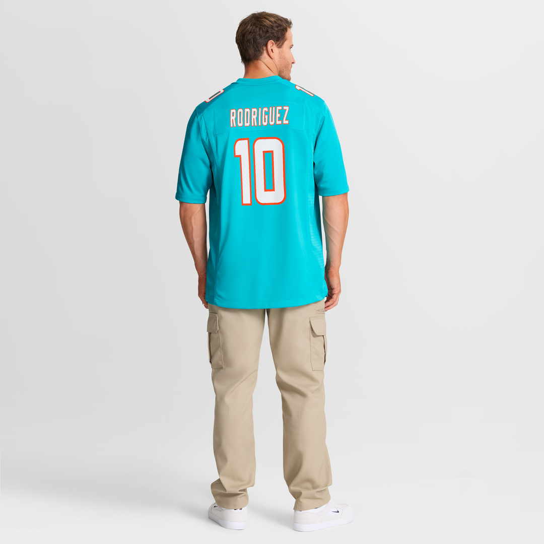 Miami Dolphins Jacob Rodriguez Nike Aqua Game Jersey