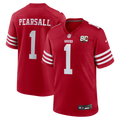 San Francisco 49ers Ricky Pearsall Nike Scarlet 80th Anniversary Game Jersey