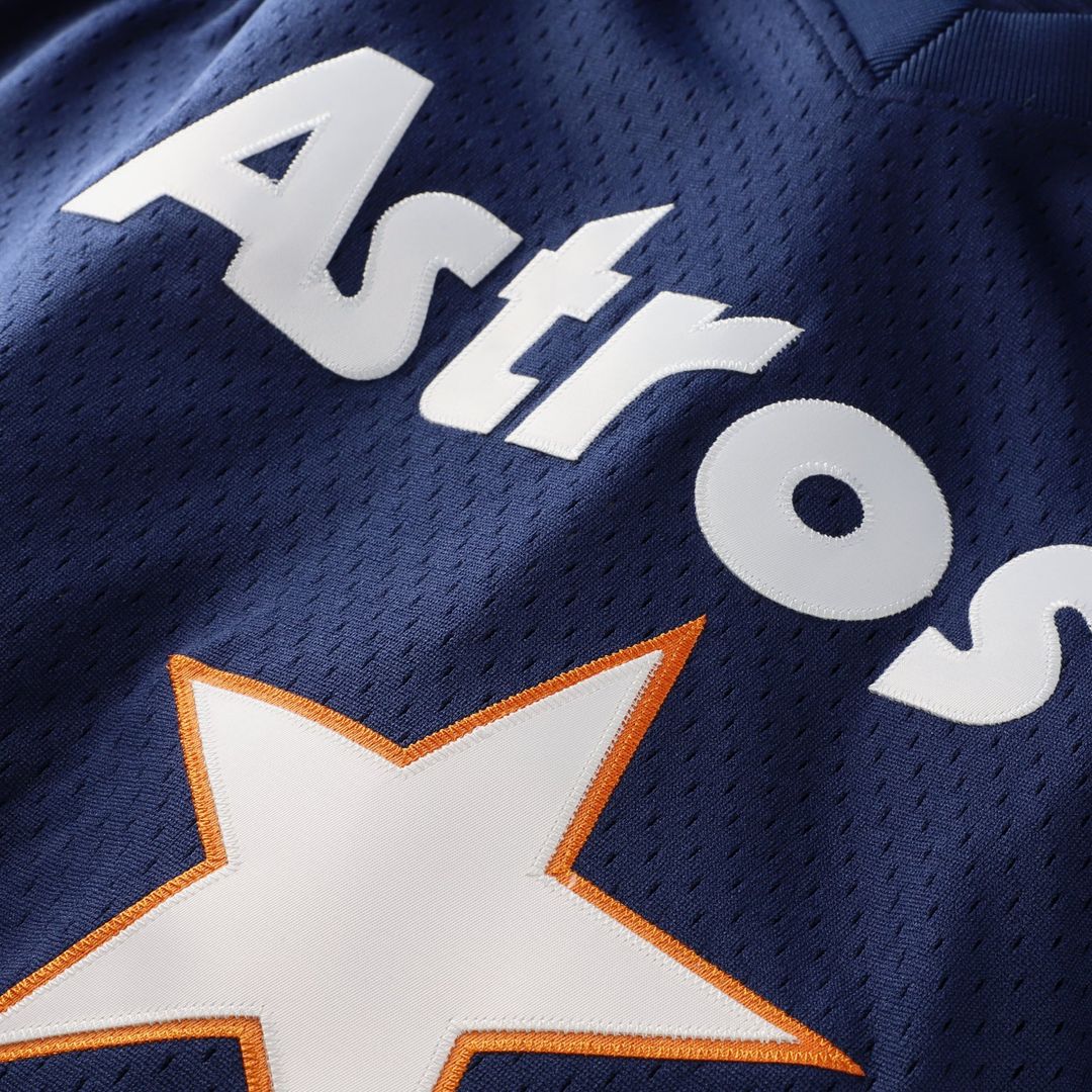 Houston Astros Nolan Ryan Mitchell & Ness Navy Cooperstown Collection Big & Tall Mesh Batting Practice Jersey