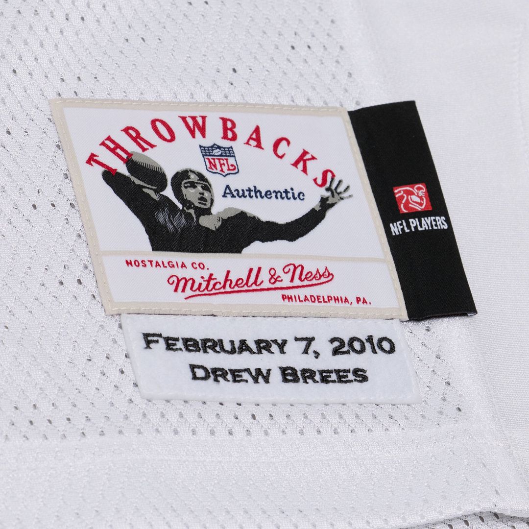 New Orleans Saints Drew Brees Mitchell & Ness White Super Bowl XLIV Authentic Jersey