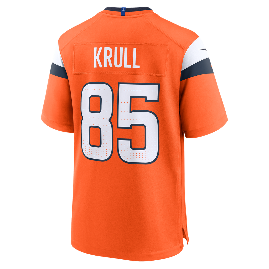 Denver Broncos Lucas Krull Nike Orange Team Game Jersey