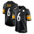 Pittsburgh Steelers Patrick Queen Nike Black Game Player Jersey