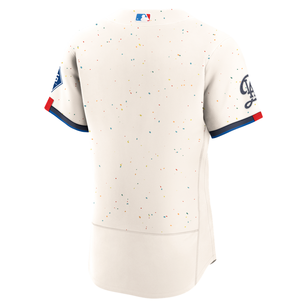 Los Angeles Dodgers Nike Cream City Connect Authentic Sponsor Patch Jersey
