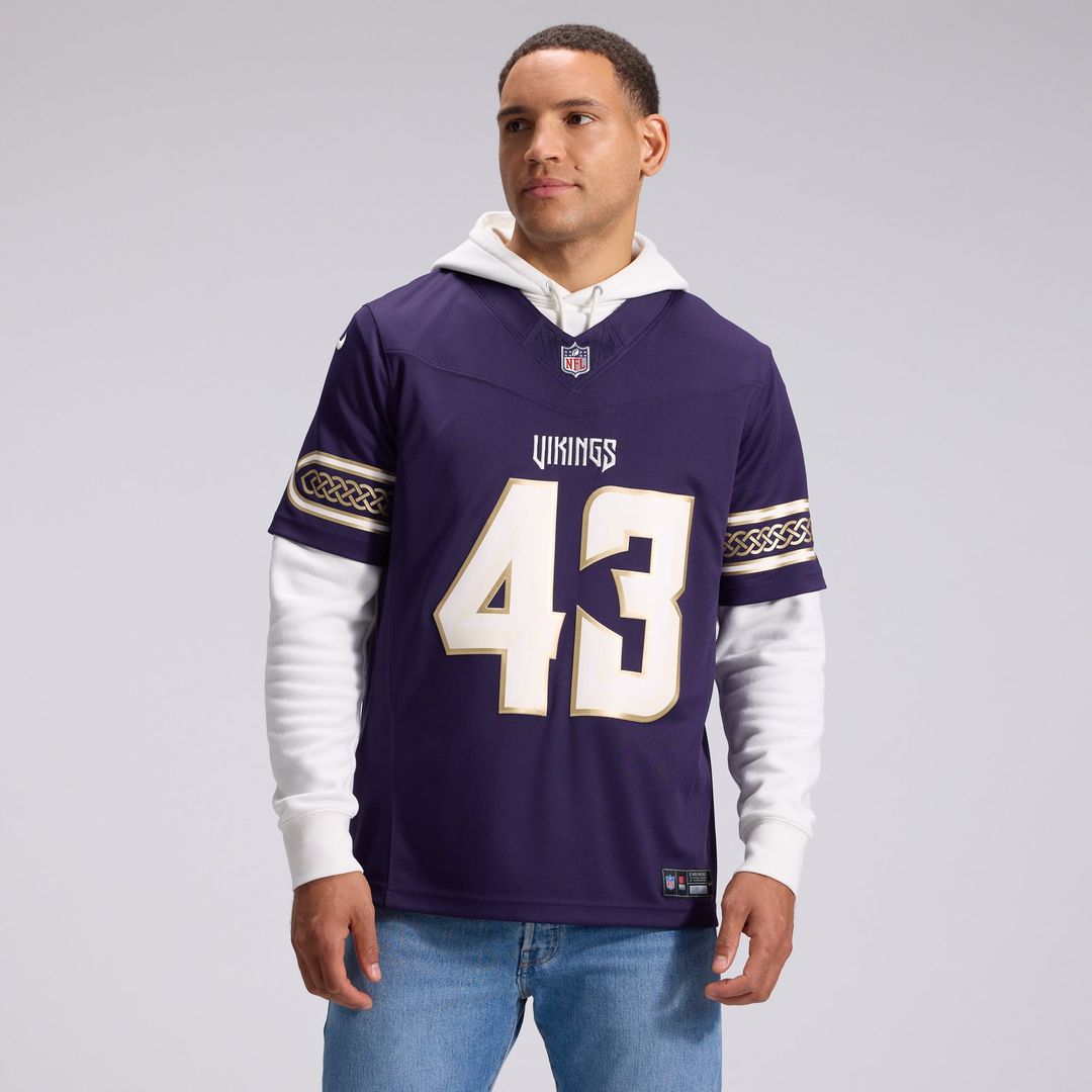 Minnesota Vikings Andrew Van Ginkel Nike Purple 2026 Rivalries Collection Stitched Limited Jersey