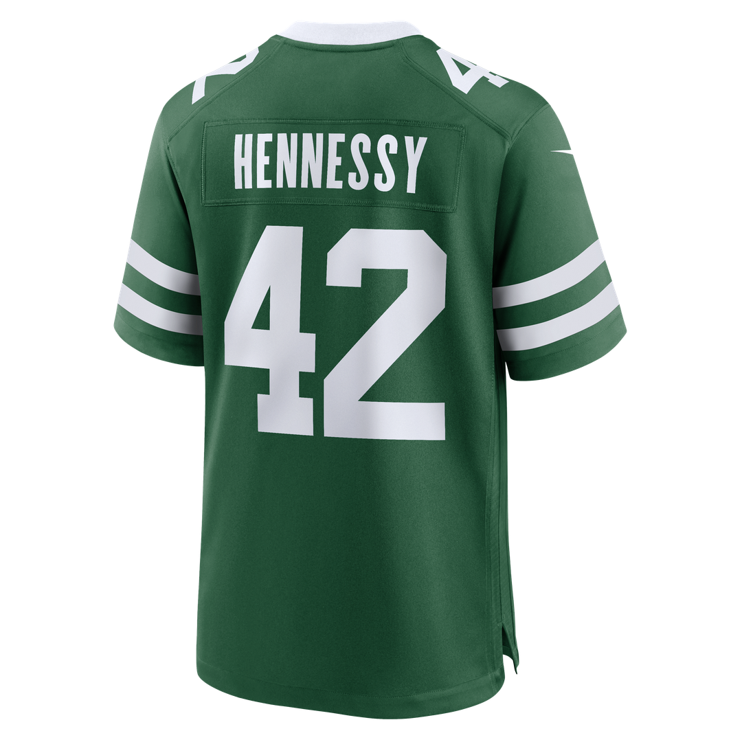 New York Jets Thomas Hennessy Nike Legacy Green Team Game Jersey