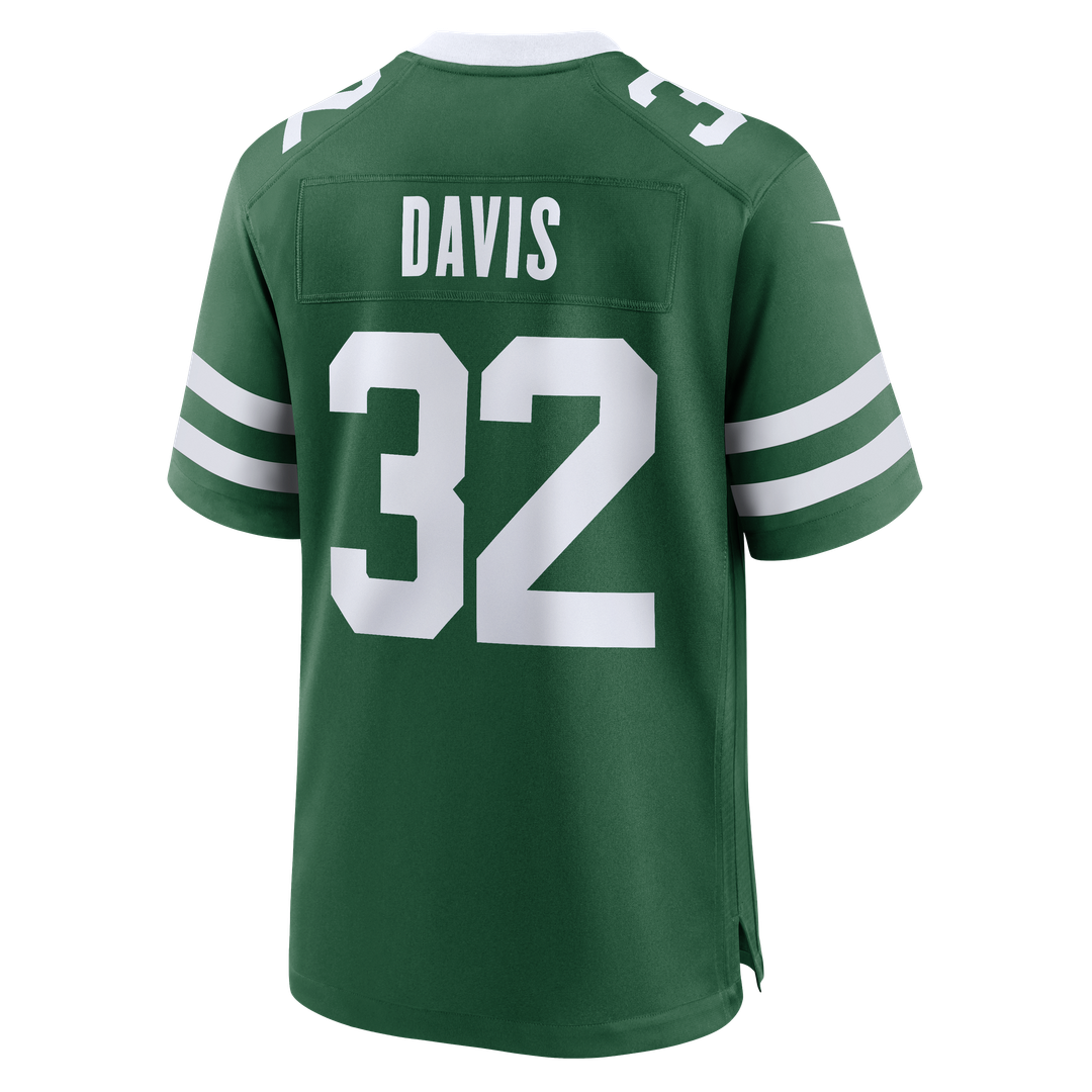 New York Jets Isaiah Davis Nike Legacy Green Team Game Jersey