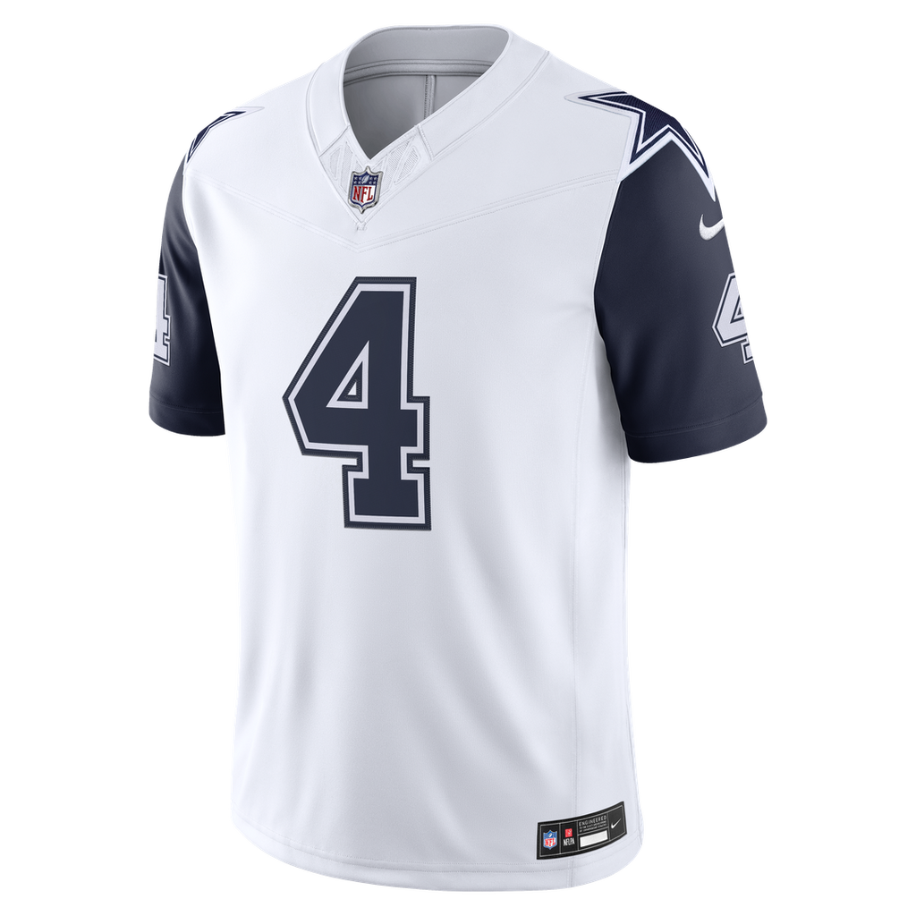 Dallas Cowboys Dak Prescott Nike White Alternate Vapor F.U.S.E. Stitched Limited Jersey