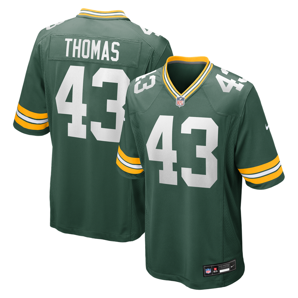Green Bay Packers Kiondre Thomas Nike Green Game Player Jersey