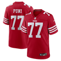 San Francisco 49ers Dominick Puni Nike Scarlet Team Game Jersey