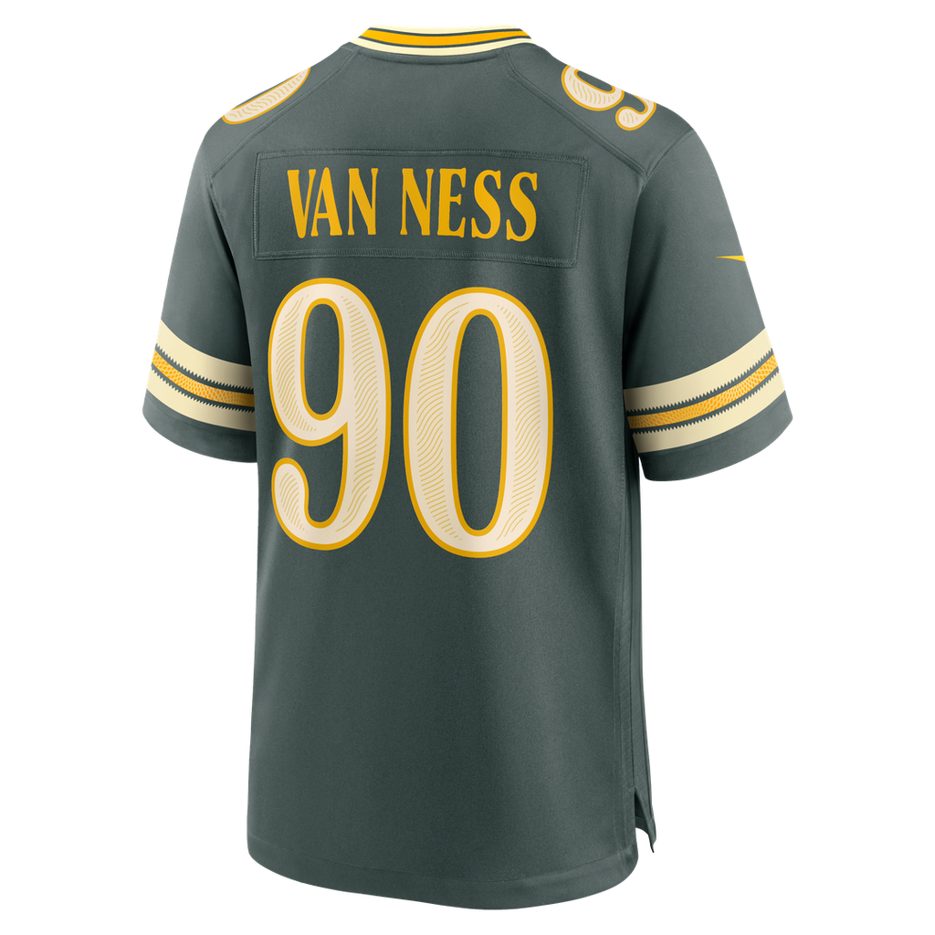 Green Bay Packers Lukas Van Ness Nike Green 2026 Rivalries Collection Game Jersey