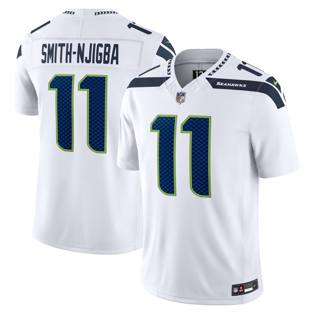 Seattle Seahawks Jaxon Smith-Njigba Nike College Navy Team Vapor F.U.S.E. Stitched Limited Jersey