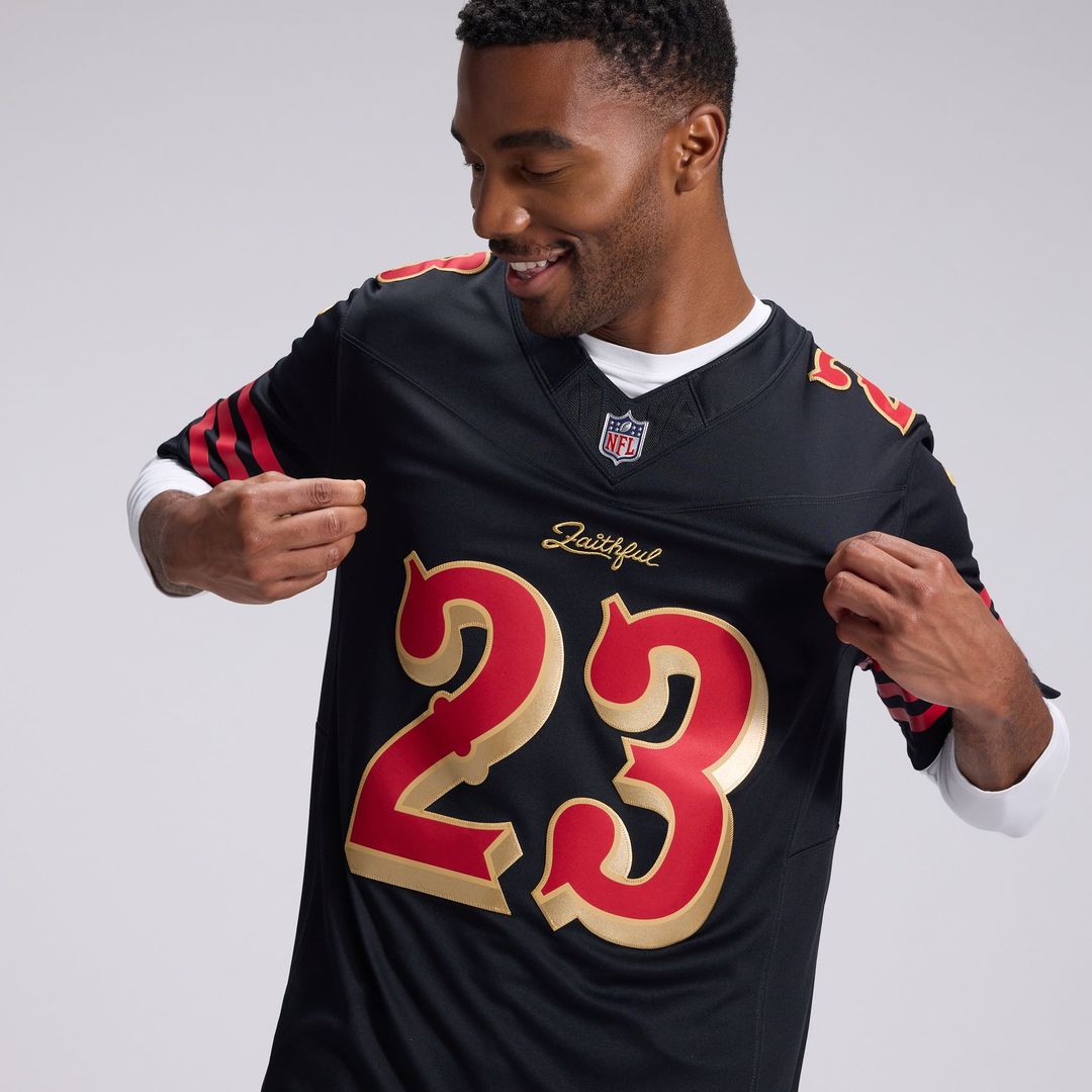 San Francisco 49ers Christian McCaffrey Nike Black Rivalries Collection Stitched Limited Jersey