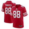 San Francisco 49ers Jake Tonges Nike Scarlet Team Game Jersey