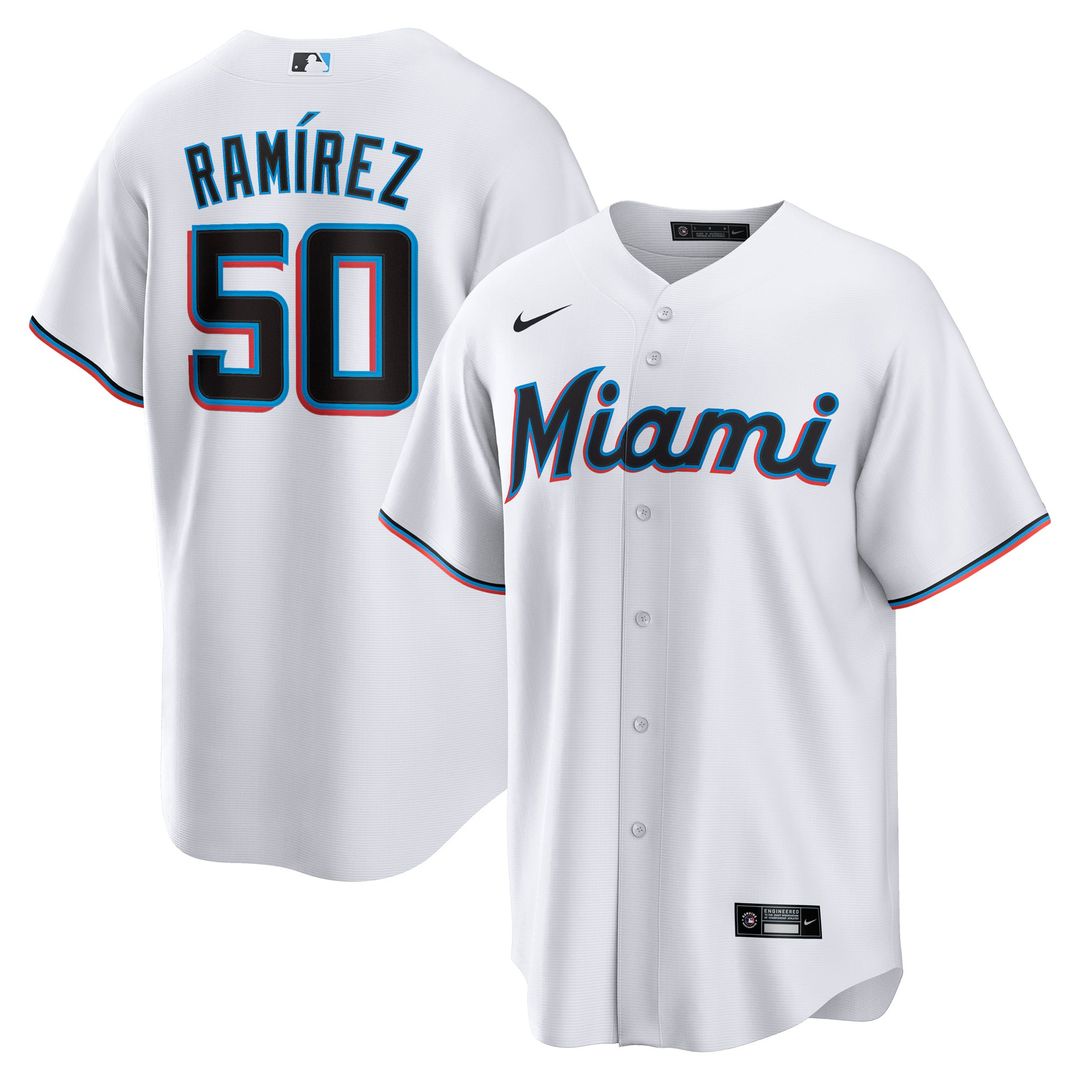 Miami Marlins Agustín Ramírez Nike White Home Replica Jersey