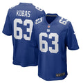 New York Giants Jake Kubas Nike Royal Team Game Jersey