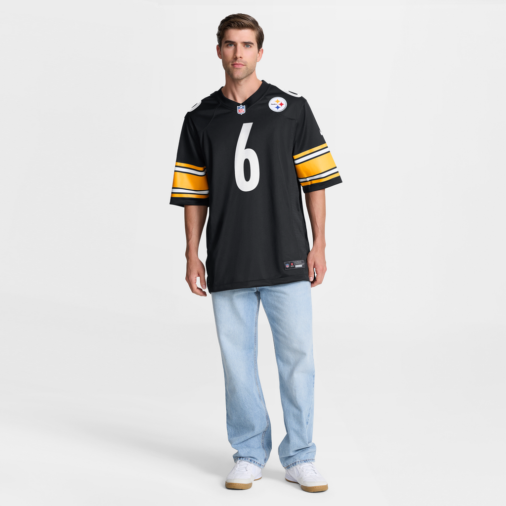 Pittsburgh Steelers Patrick Queen Nike Black Game Player Jersey