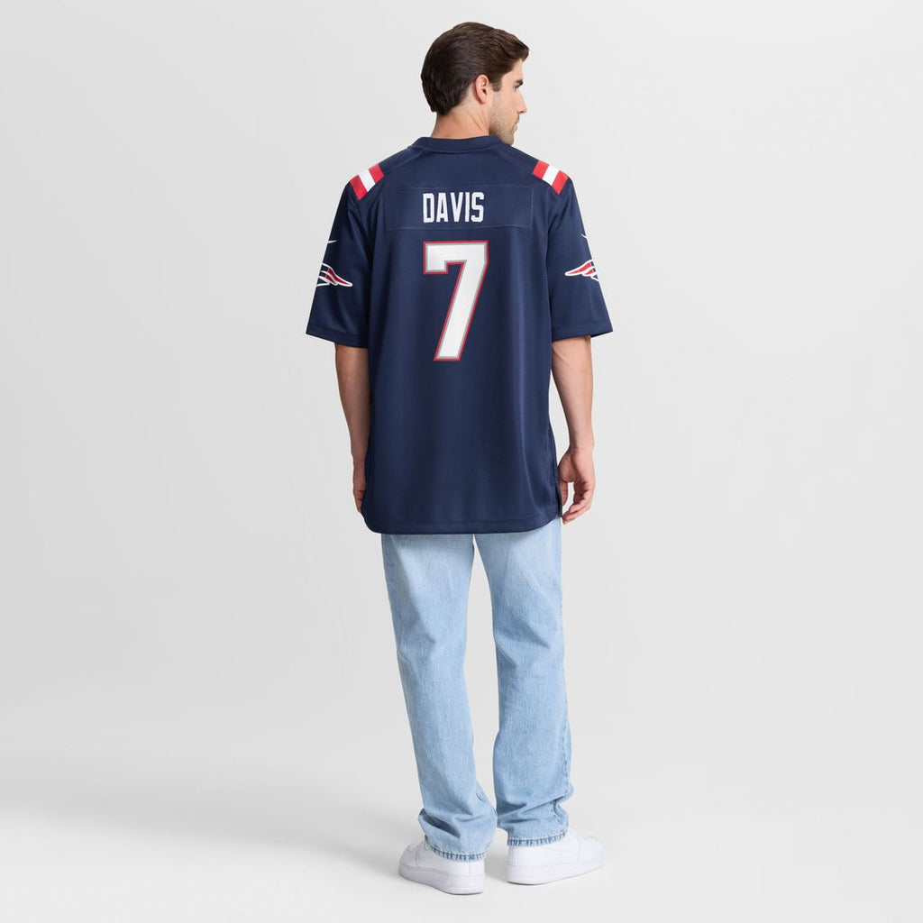 New England Patriots Carlton Davis Nike Navy Team Game Jersey