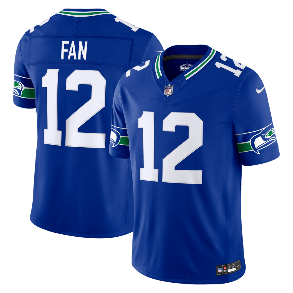 Seattle Seahawks 12s Nike Royal Alternate Vapor F.U.S.E. Stitched Limited Jersey