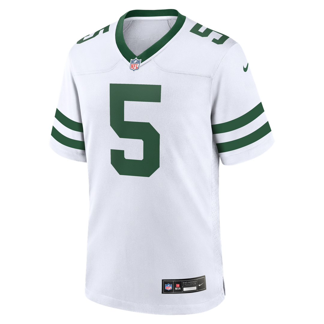 New York Jets Garrett Wilson Nike Legacy Black Alternate Game Jersey