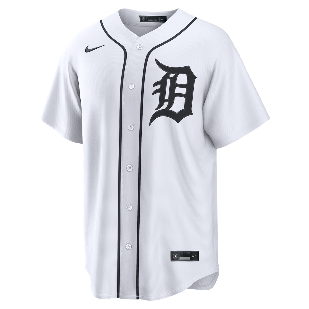 Detroit Tigers Nike White Home Replica Custom Jersey