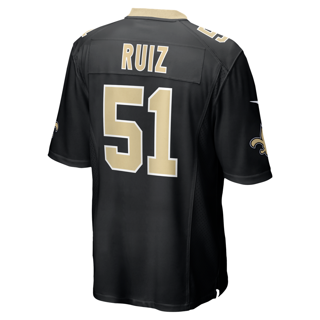 New Orleans Saints Cesar Ruiz Nike Black Game Jersey