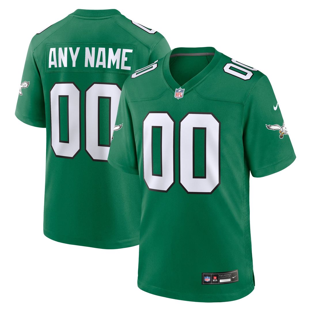Philadelphia Eagles Nike Black Alternate Custom Game Jersey