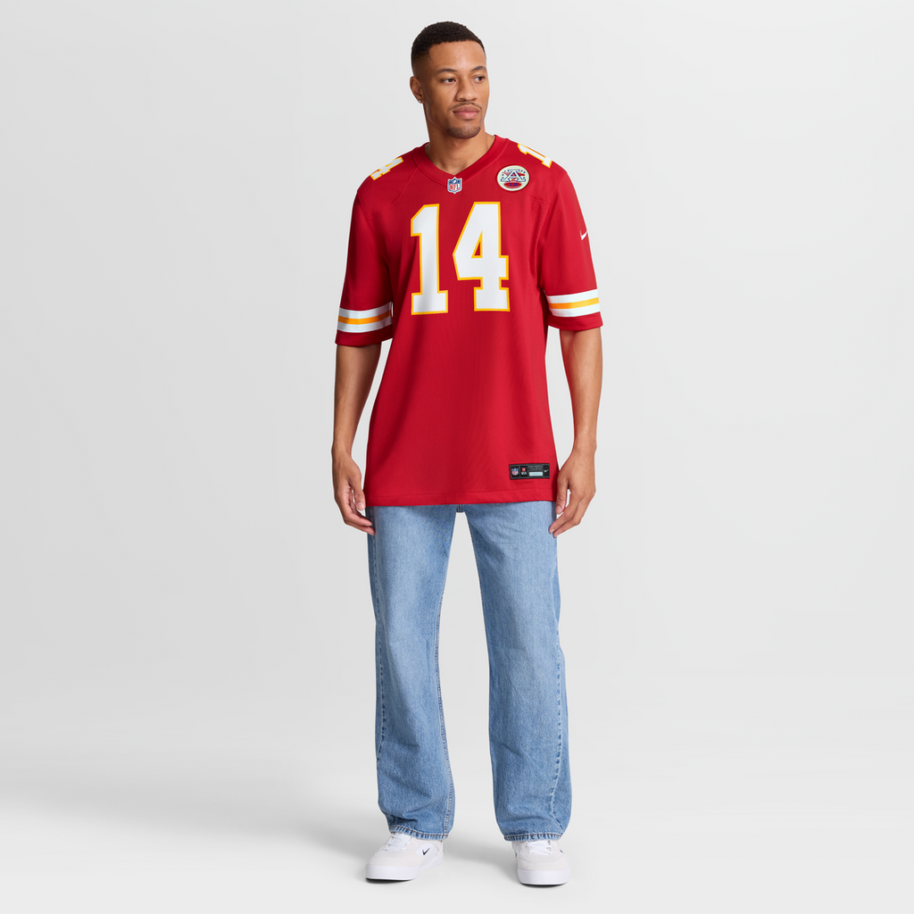 Kansas City Chiefs Garrett Nussmeier Nike Red Game Jersey