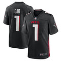 Atlanta Falcons Number 1 Dad Nike Black Game Jersey