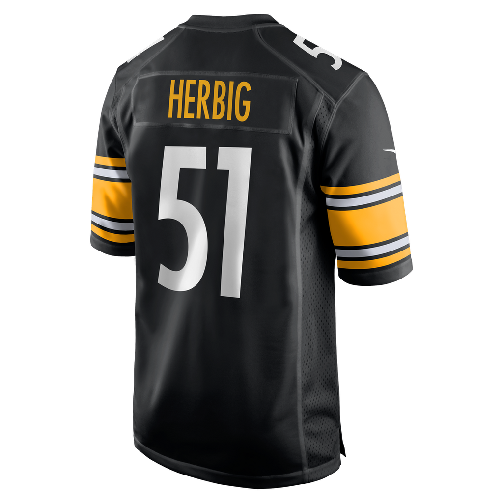 Pittsburgh Steelers Nick Herbig Nike Black Game Jersey