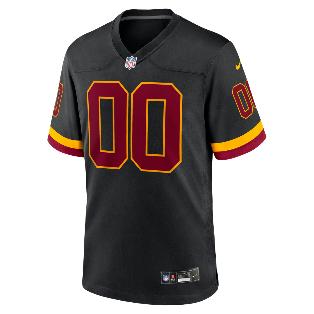 Washington Commanders Nike Black Hail Raiser Alternate Custom Game Jersey