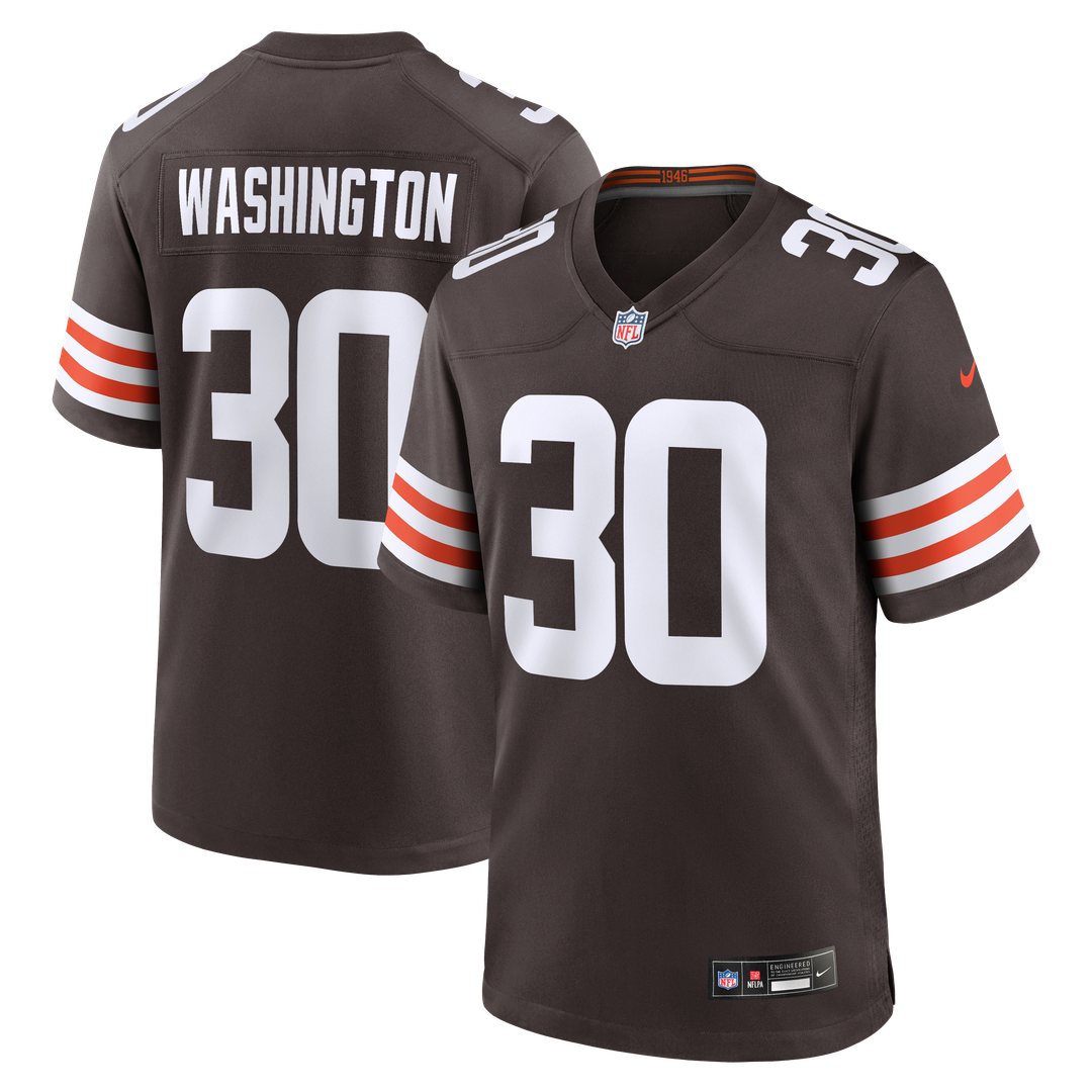 Cleveland Browns Zion Washington Nike Brown Team Game Jersey