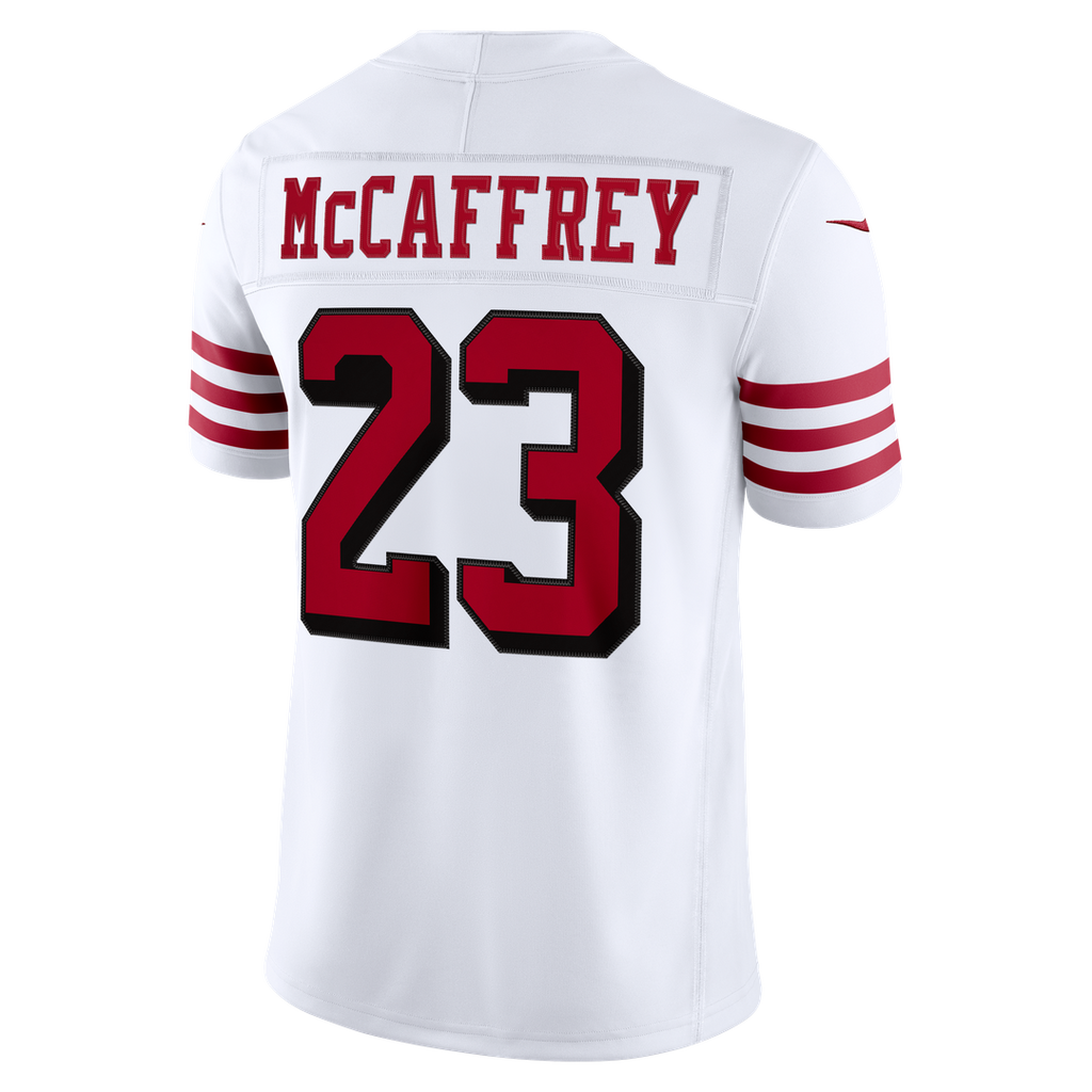 San Francisco 49ers Christian McCaffrey Nike White Alternate Vapor F.U.S.E. Stitched Limited Jersey