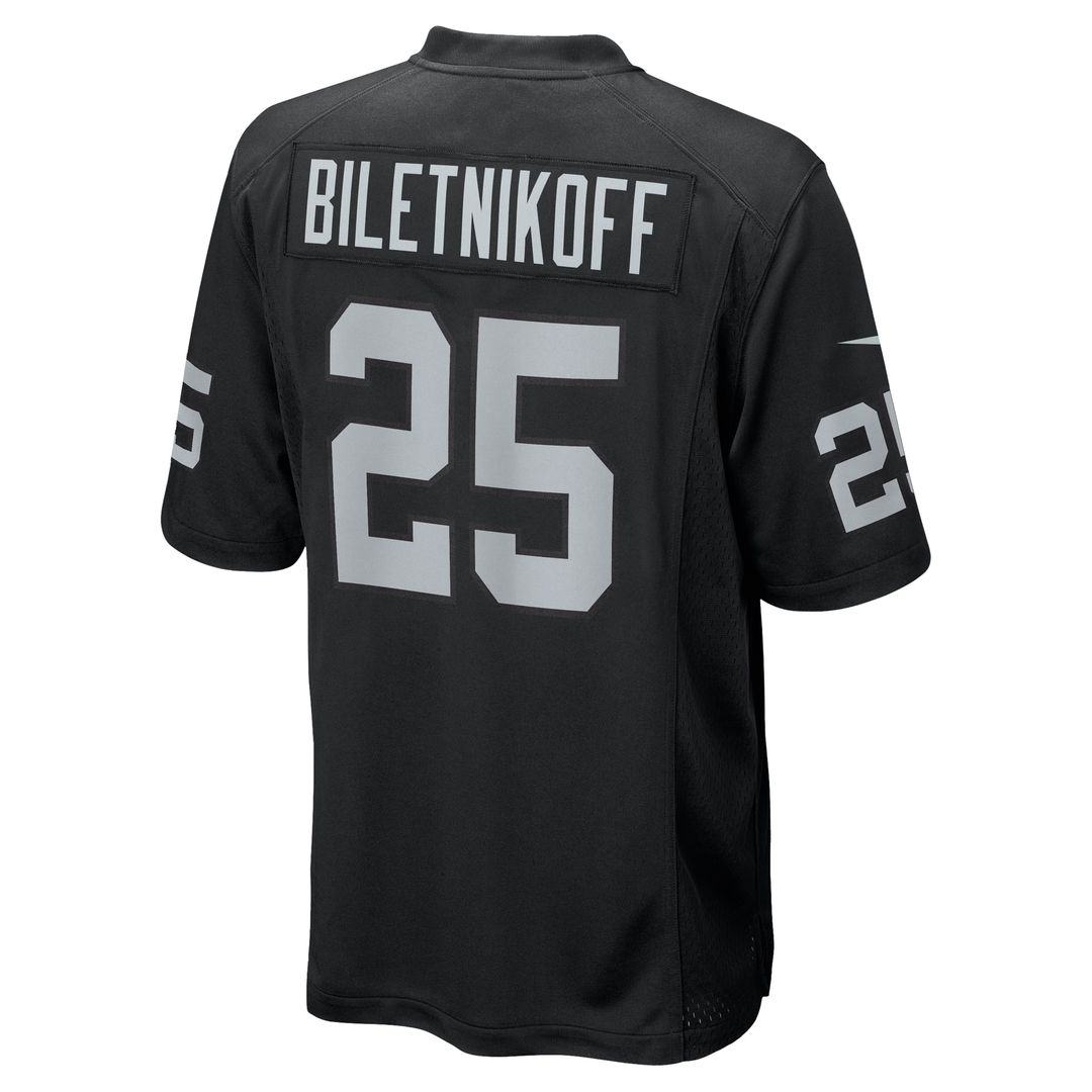 Las Vegas Raiders Fred Biletnikoff Nike Black Game Retired Player Jersey