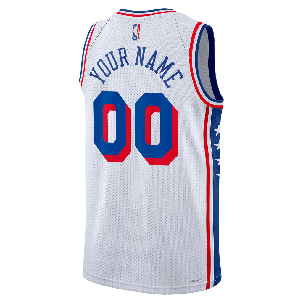 Philadelphia 76ers Nike Association Swingman Jersey - Custom - Unisex