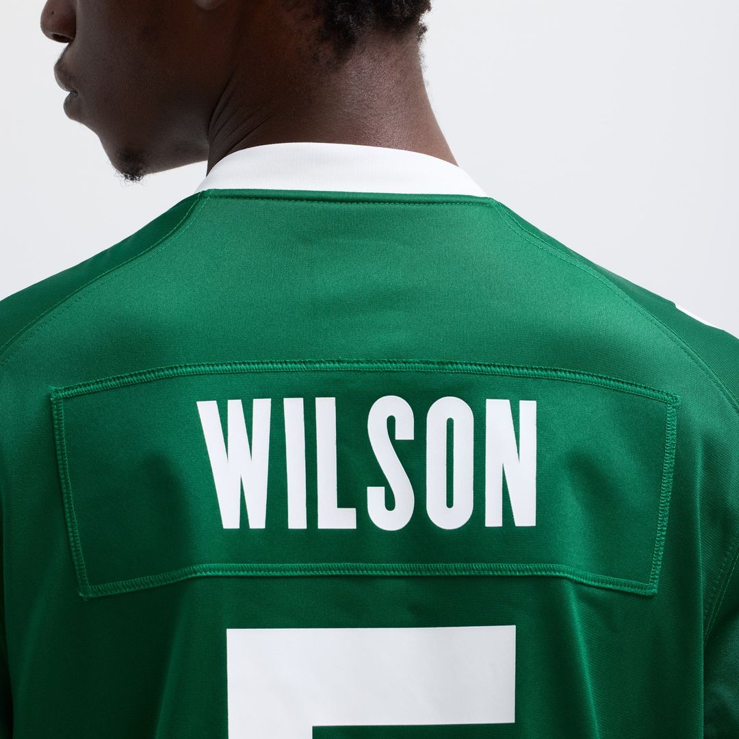 New York Jets Garrett Wilson Nike Legacy Black Alternate Game Jersey
