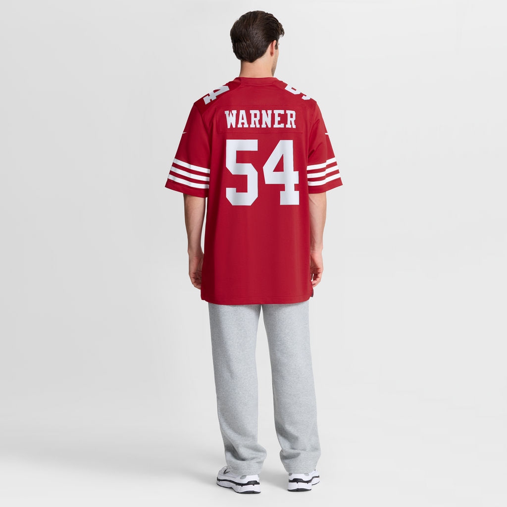 San Francisco 49ers Fred Warner Nike Scarlet Team Game Player Jersey