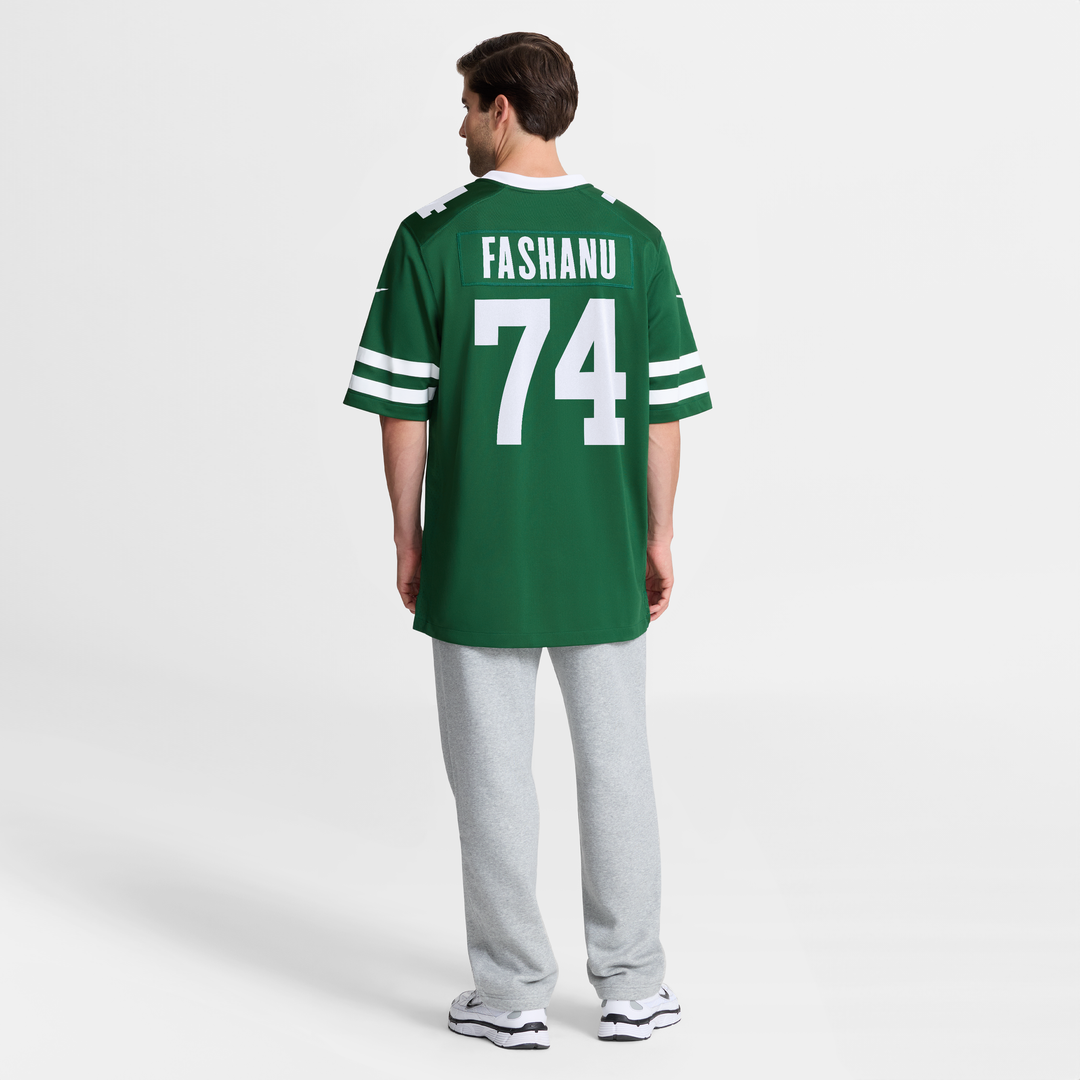 New York Jets Olu Fashanu Nike Gotham Green Player Game Jersey
