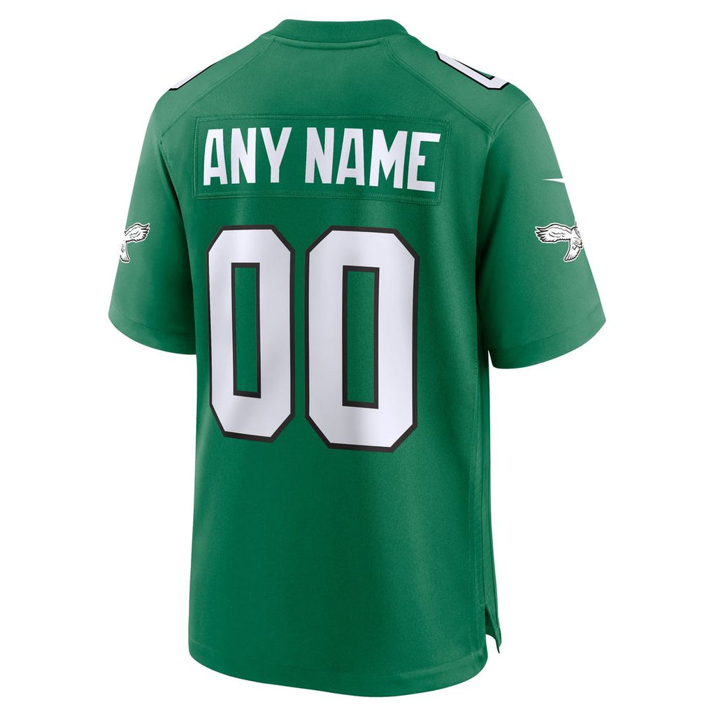 Philadelphia Eagles Nike Midnight Green Team Custom Game Jersey
